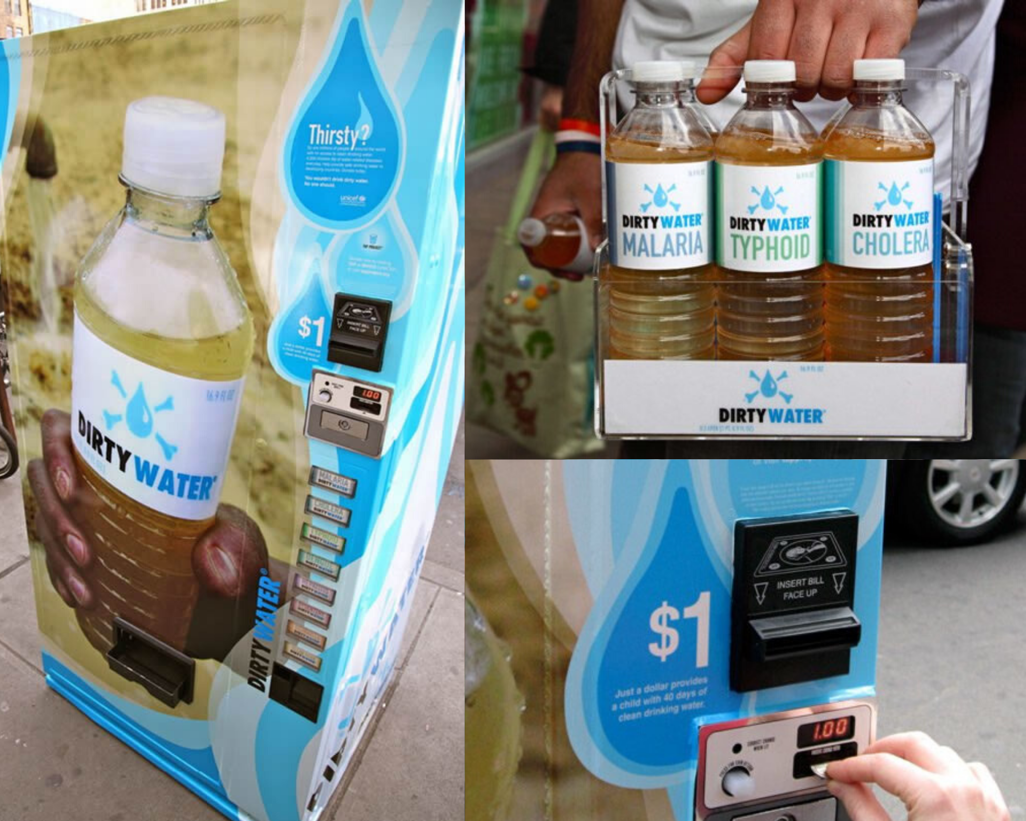 UNICEF sold dirty water in the busy streets of New York City. Would you buy a bottle, too?